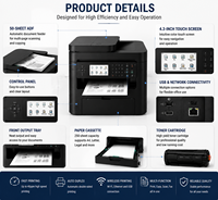 Imprimante multifonction laser A4 haute vitesse reconditionnée MF445DW, sans fil, copie recto verso, numérisation, réseau MFP