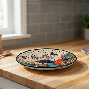 Handmade Ceramic Bohemian Design Decorative <b>Mats</b> Pads 300mm Diameter 10.3 Inch Washable Durable Premium Quality 8mm Thick Uttar - Product Image 1