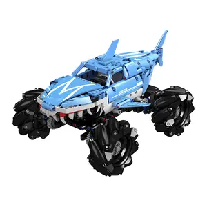 LaiNan Mould King 18032 786PCS Monster Giant Toothed Shark Truck Car series Building block puzzle toy holiday gift