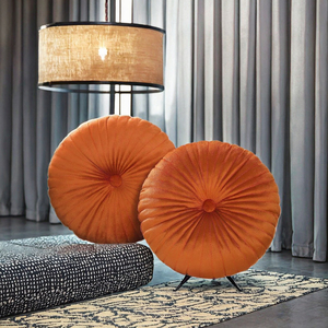 Almohada Decorativa Redonda de Terciopelo Moderno, Decoración del Hogar de Alta Calidad de Fábrica, Técnicas de Tejido, Característica Antiestática - Product Image 3