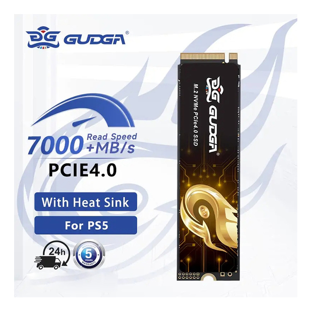 GUDGA NVME PCIe Gen 4.0 X4 4TB Internal SSD for Laptop/PC-up to 7400MB/s Read/6600MB/s Write 5-Year Warranty