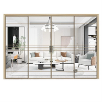 Porte coulissante pliante en alliage d'aluminium de style postmoderne, isolation phonique, design pour chambres, cuisines, balcons