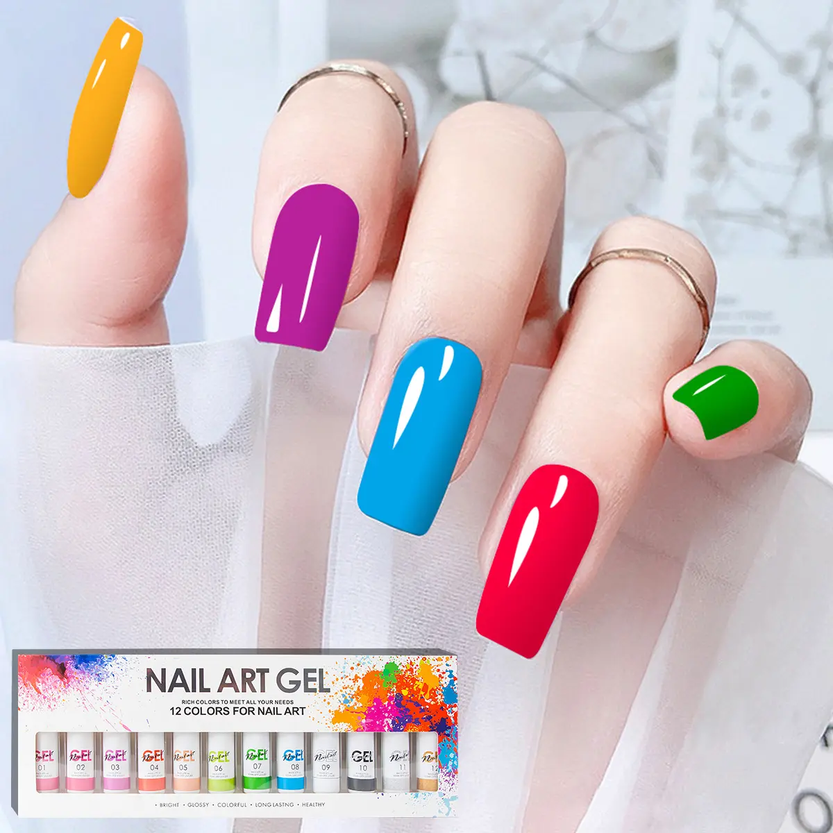 Nail Art Lack Beauty Salon Farben Farbe Gel Nägel Set Malerei Gel Line Polish Kit UV-Gel politur einweichen