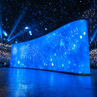 Pantalla LED Curva para Exteriores P2.6 de Alquiler, 4K, Alto Brillo 5000cd, 120Hz, IP65 Impermeable, con CMS Basado en la Nube y RDM para Escenarios
