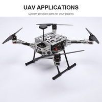 Composants de drone usinés sur mesure par CNC, usinage de précision, aluminium, titane, bras de drone UAV, fabricant 5 axes