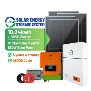 Système <span class=keywords><strong>solaire</strong></span> hybride E-SUN 6,2 kW 10,2 kW, kit complet 10 kWh <span class=keywords><strong>avec</strong></span> panneaux solaires <span class=keywords><strong>pour</strong></span> le stockage d'énergie, <span class=keywords><strong>pour</strong></span> la <span class=keywords><strong>maison</strong></span> et le commerce - Product Image 4