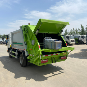 Camión de basura comprimido de <span class=keywords><strong>segunda</strong></span> <span class=keywords><strong>mano</strong></span>, camión de transporte de basura de restaurante de fábrica, camión de recolección de residuos de cocina comunitaria - Product Image 5