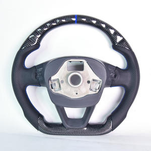 <span class=keywords><strong>Volante</strong></span> de Fibra de Carbono Forjado para <span class=keywords><strong>SEAT</strong></span> <span class=keywords><strong>LEON</strong></span>, Modificación con Cuero Perforado y Gamuza, Estilo Deportivo Personalizado - Product Image 5