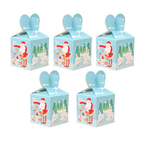 Boîte cadeau de Noël personnalisée imprimée, boîte à bonbons en papier Père Noël pour fête de fin d'année et emballage de chocolat, vente en gros