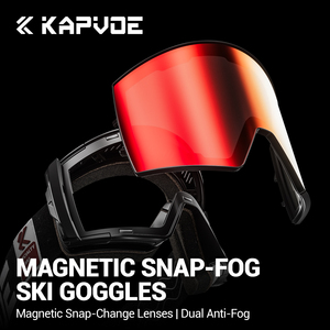 Hiệu suất cao ống kính trượt tuyết Kính đầy đủ màu sắc gương chống sương mù Kép PC ống kính OTG tương thích trượt tuyết Kính - Product Image 4