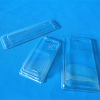 Emballage en coque transparente en PET pour assiettes et bols en plastique, fabriqué en Chine, avec insert en PVC transparent pour protège-cartes électroniques.
