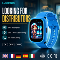 LAGENIO Global Agent 4G Kare Çocuk Akıllı Saati SIM Kartlı Görüntülü Arama WIFI+GPS+LBS Konum Belirleme TFT SOS IP68 Çocuk Akıllı Saati