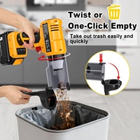 Aspirateur sans fil portable pour batterie DeWats 20V avec réglage de la vitesse, aspiration puissante de 105AW pour le nettoyage de la voiture et de la maison