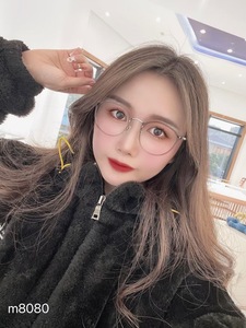 M8080 Anresha Monture de lunettes ultra-légère en titane, style rétro marron, recommandée par Xiaohongshu, pour myopie et lumière bleue - Product Image 2