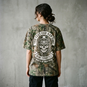 เสื้อยืดลายพราง Real Tree แบบสั่งทำจากโรงงาน ผ้าคอตตอนหนา 100% เสื้อยืดแขนสั้นผู้หญิงทรงโอเวอร์ไซส์ - Product Image 4
