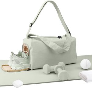 Piccola borsa da palestra personalizzata con vano scarpe elegante borsa da viaggio <span class=keywords><strong>per</strong></span> <span class=keywords><strong>aereo</strong></span> leggero Sport Tote Bag con tasca bagnata <span class=keywords><strong>per</strong></span> esterni - Product Image 4