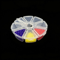 Boîte à bijoux pliable écologique transparente à 8 compartiments, nouvelle technique d'injection, organisateur en plastique PP pour petits composants