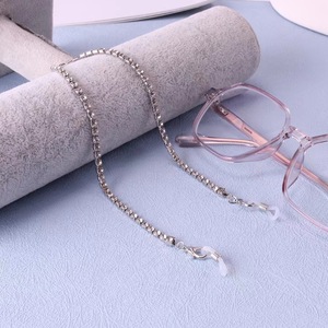 Eyeglasses <b>Chain</b> Colored Rhinestone Metal Alloy Neckband For <b>Sunglasses</b> Fashionable Face Mask <b>Chain</b> Colorblock Pattern - Product Image 3