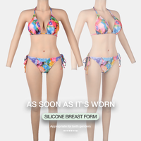 Prothèses mammaires en gel de silicone imperméables invisibles en une seule pièce avec gros seins sexy pour les transgenres et les travestis