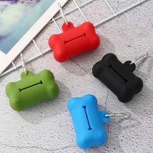 Soft Rubber Bone-Shaped Pet Toilet Finder <b>Storage</b> <b>Box</b> and <b>Dog</b> Garbage Shell Promotional Pet Supplies - Product Image 2