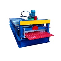 Machine de formage de panneaux muraux métalliques légers à effet vague d'eau et de tuiles de toiture ondulées avec roulement en acier coloré et moteur