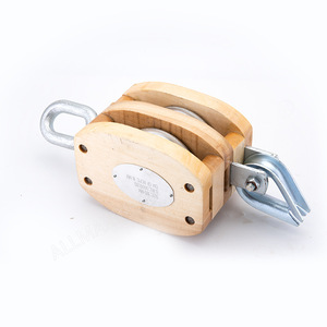 Античный стиль деревянный блок шкив с одним шкивом для декоративного использования - Product Image 2