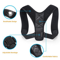 Correcteur de posture réglable pour enfants TJ041, ceinture de soutien dorsal, corset orthopédique pour enfants, soutien dorsal lombaire et épaules