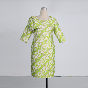 Bow Tie Design Green Geometric <b>Gold</b> Formal Dress <b>Suit</b> Plus Size Women's Clothing Church <b>Suit</b> Event Dress - Product Image 1