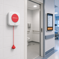 Sistema de Llamada a Enfermeras para Hospitales, Comunicación Inalámbrica Inteligente para Pacientes, Monitor Central para Salas Médicas, Control por Voz Bidireccional, Resistente al Agua, ABS