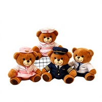 Ours en peluche personnalisé pour infirmière, jouet en peluche brodé, cadeau promotionnel médical en peluche douce