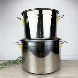 도매 상업용 조리기구 세트 크리 에이 티브 수프 냄비 난방 뚜껑이있는 스테인레스 스틸 요리 스톡 냄비 - Product Image 5