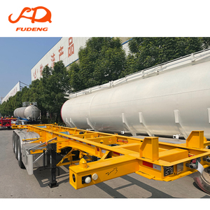 Semi-remorque <span class=keywords><strong>squelette</strong></span> en acier à trois essieux FUDENG Group pour conteneurs maritimes 20FT 40FT avec essieu FUWA à vendre - Product Image 4