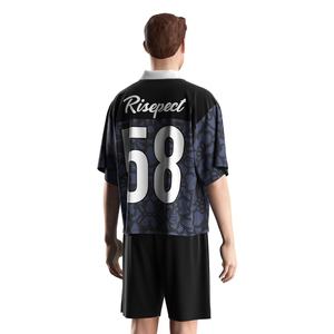 Camiseta de Fútbol Retro para Hombre con Cuello Polo, Tejido Transpirable que Absorbe la Humedad, Logotipo Personalizado y Nombre del Equipo para Fanáticos del Fútbol - Product Image 4