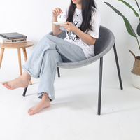 Chaise de conférence multifonctionnelle en feutre PET recyclé, design minimaliste moderne, base en fer, mobilier de bureau durable