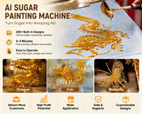 Machine à peinture au sucre intelligente IA |   Imprimante alimentaire artistique |   Imprimante à bonbons personnalisée |   Attraction pour événements et fêtes
