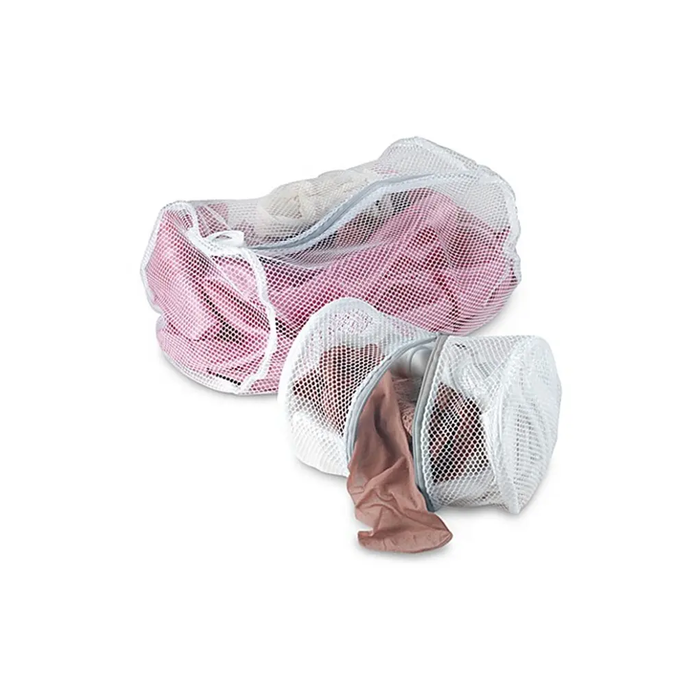 Sac de lavage rond sac filet à linge sac de lavage en maille pour vêtements de bébé sous-vêtements