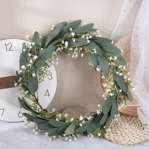 Guirlande artificielle d'eucalyptus CallaFloral avec gypsophile, 30 cm, décoration murale pour mariage, décoration de la maison CF01130 - Product Image 2