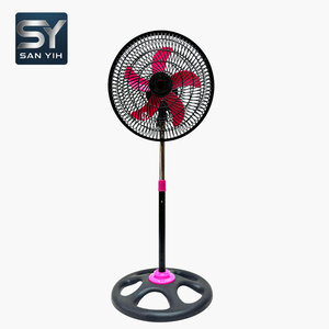 <b>12</b> <b>Inch</b> Turbo Plastic Grill 5ABS Blade Quiet <b>Fan</b> Stand for Living Room - Product Image 1