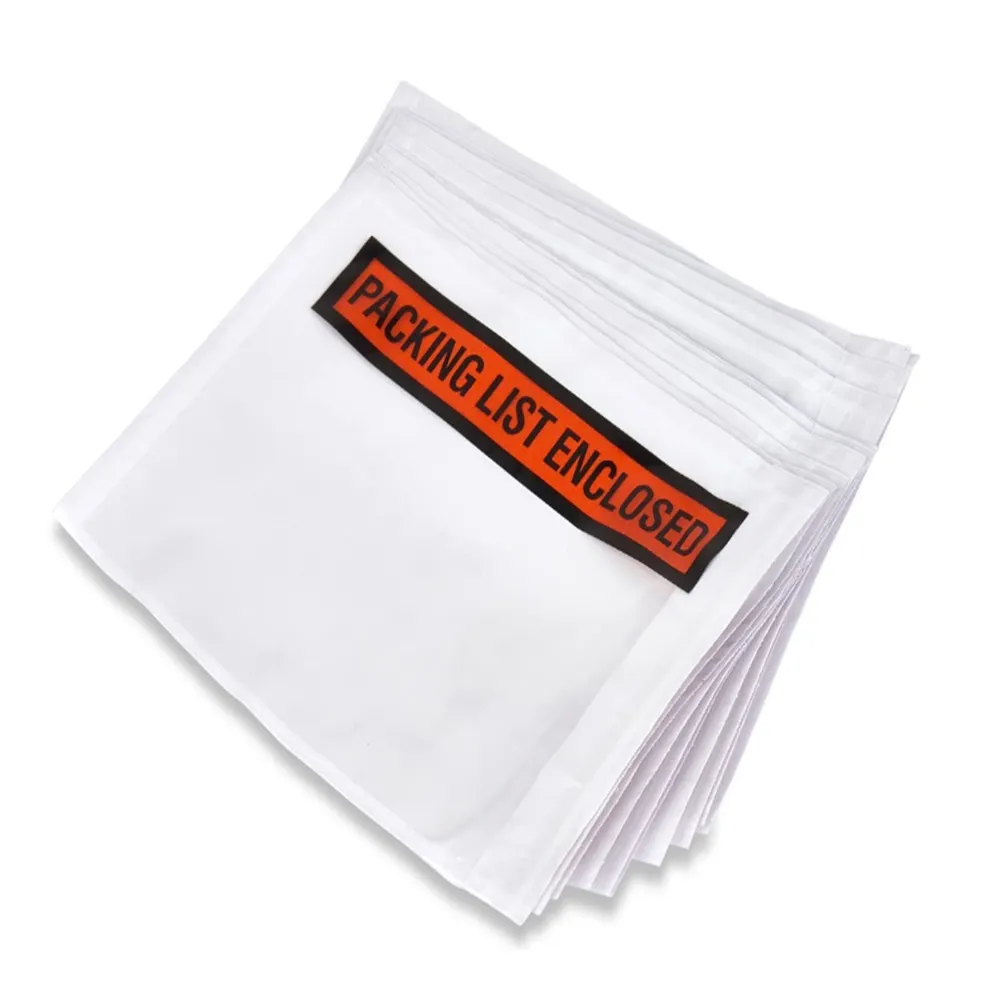 Bolsa de correo de documentos impermeable de 170 (abierto) * 250mm con lista de embalaje sobre de plástico cerrado