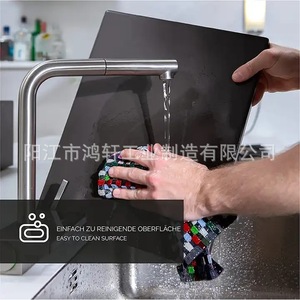 Pierre à pizza carrée Iolite 38cm noire, résistante au four, pour la cuisson de pizzas - Product Image 3
