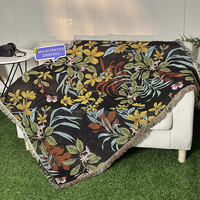 Couverture de tapisserie personnalisée avec logo/design personnalisé en gros Tapis Boho, Couverture Jacquard tissée