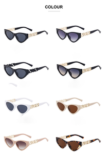 Gafas de sol ojo de gato superventas para mujer UV400 <span class=keywords><strong>lentes</strong></span> inastillables gafas de sol de PC gafas de diseñador para trajes - Product Image 5
