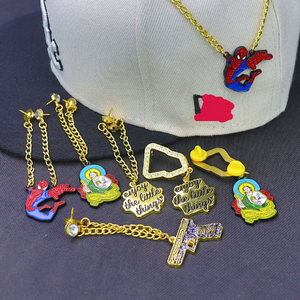 Haute qualité luxe Bling strass métal Badge mexicain broches <span class=keywords><strong>jésus</strong></span> pendentif doux émail revers casquette broche Golf chapeau broche - Product Image 1