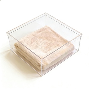 Boîte cadeau carrée transparente en acrylique personnalisée, emballage portable pour la décoration et le rangement - Product Image 2