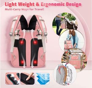 Free Sample Diaper Bag <b>Backpack</b> <b>Waterproof</b> Diaper Bags for Travel with Insulated Milk Bottle Pocket Large Capacity and Stroller - Product Image 5