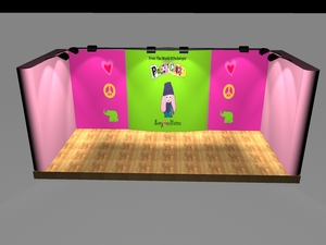 Trung Quốc tùy chỉnh <span class=keywords><strong>Pop</strong></span> Up EXPO đứng triển lãm thương mại hiển thị ráp trở lại tường hiển thị các tông đứng cho đồ chơi - Product Image 6