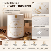 Emballage en tube de papier personnalisé, boîte cylindrique rigide à spirale, FSC, qualité alimentaire, café, thé, parfum, cadeau, usine OEM