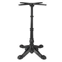 Pied de table industriel rétro noir robuste en métal et fonte, base de table croisée antique pour mobilier de bar, restaurant, salle à manger, café, bistrot