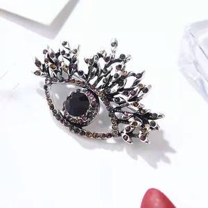 <span class=keywords><strong>Broche</strong></span> de créateur, bijoux de luxe, marque Olive Branch, broches pour femmes, strass, yeux bleus - Product Image 4