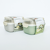 Boîte à bento portable pour enfants, en silicone de qualité alimentaire, réutilisable, micro-ondable, 1-3L, design personnalisé, mignon, dessin animé, nouveau-né, extérieur, voyage, école
